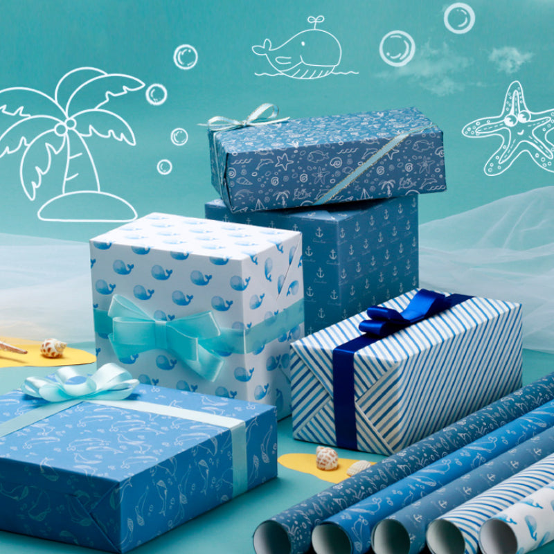 Ocean Wrapping Paper Kraft Paper Birthday Gift Wrap Paper