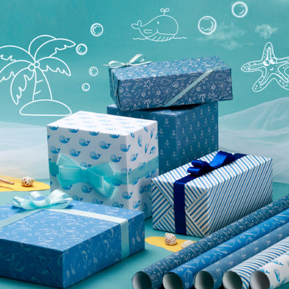 Ocean Wrapping Paper Kraft Paper Birthday Gift Wrap Paper