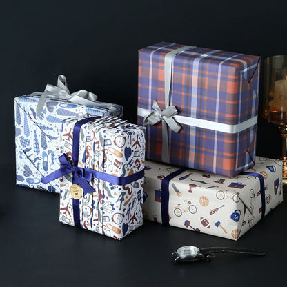 Business Men's Gift Box Wrapping Paper Father's Day Birthday Gift Wrapping Paper