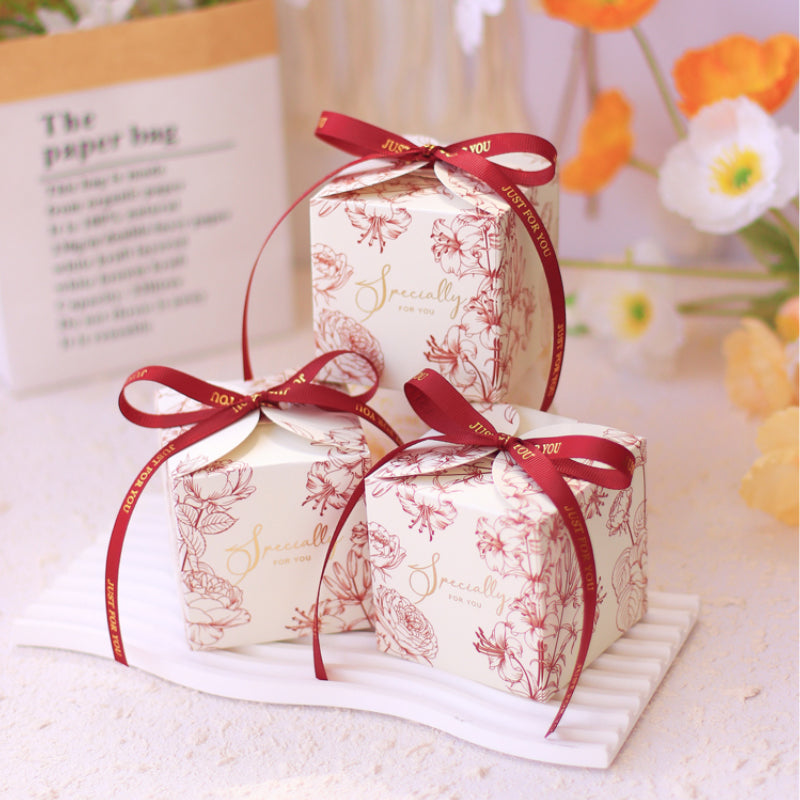 Floral Print Style Gift Box Wedding Party Candy Box Pack 20