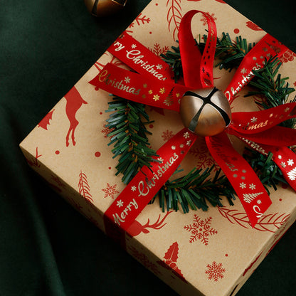 Vintage Christmas Gift Wrapping Paper Kraft Paper Material