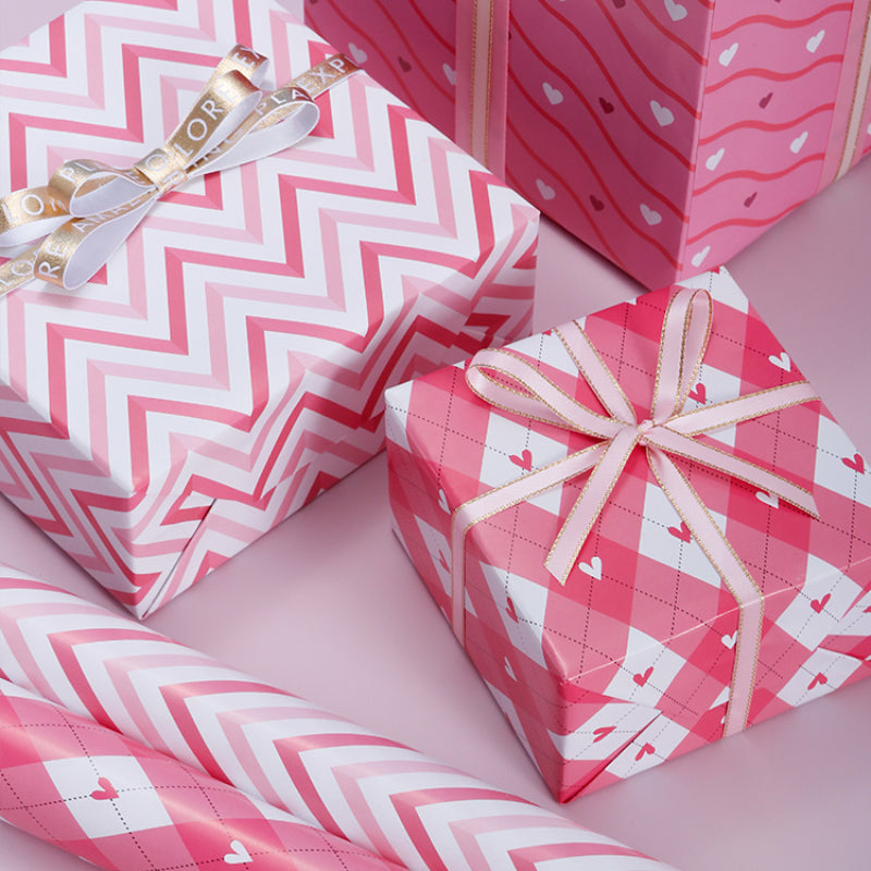 Pink Gift Wrapping Paper Simple Holiday Gift Box Packing Paper