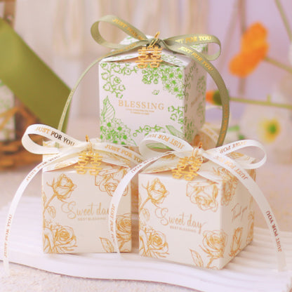 Floral Print Style Gift Box Wedding Party Candy Box Pack 20