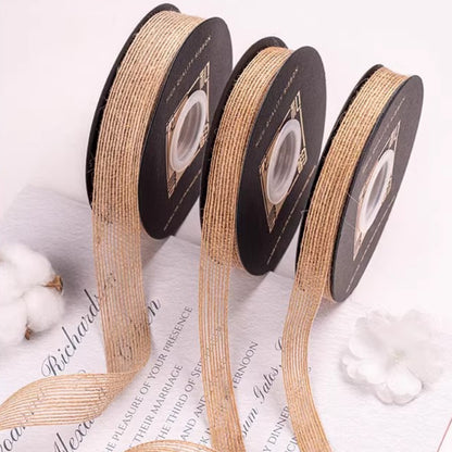 Linen Ribbon Floral Wrapping Gift Wrapping DIY Ribbon