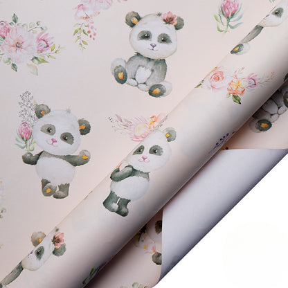 Animal Wrapping Paper Flower Pattern Birthday Gift Box Wrap Paper