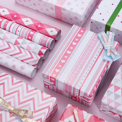 Pink Gift Wrapping Paper Simple Holiday Gift Box Packing Paper