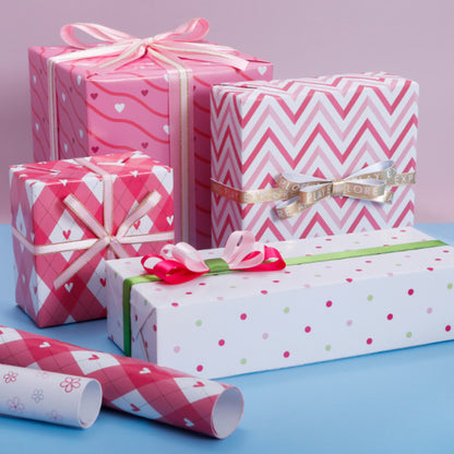 Pink Gift Wrapping Paper Simple Holiday Gift Box Packing Paper