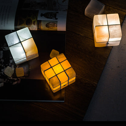 Rubik's Cube Mineral Night Light Sleeping Table Lamp