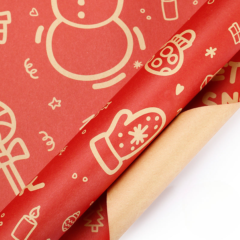 Vintage Christmas Gift Wrapping Paper Kraft Paper Material