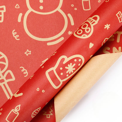 Vintage Christmas Gift Wrapping Paper Kraft Paper Material