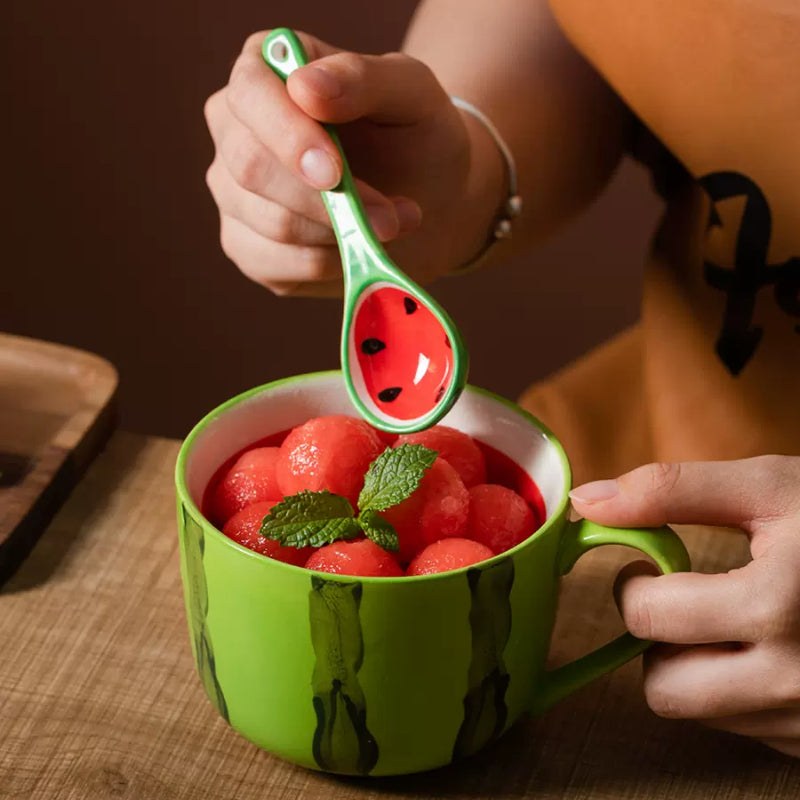 Cute Watermelon Ceramic Cup Fruit Mug Office Coffee Cup