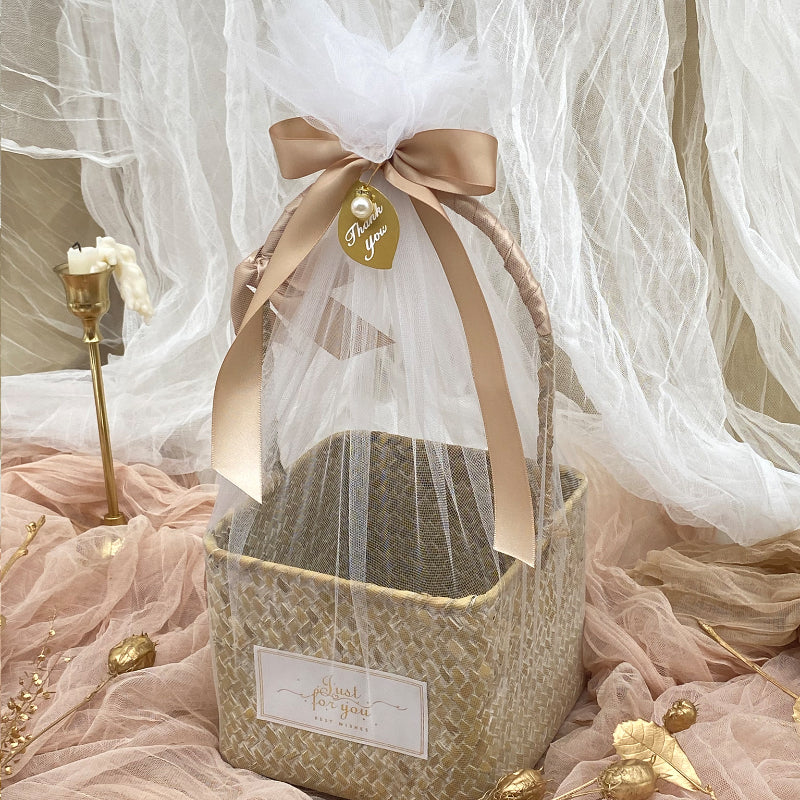 Handmade Woven Basket Wedding Party Baby Shower Gift Basket