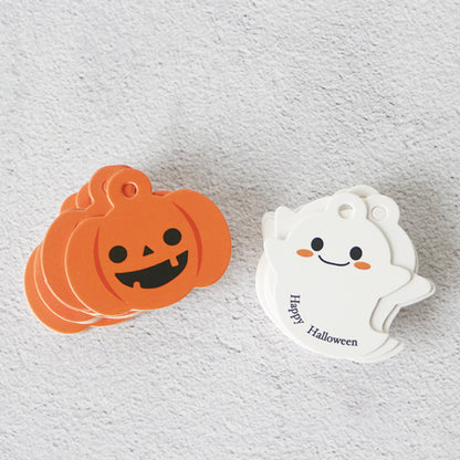 Halloween Tags Cute Pumpkin Ghost Blessing Tags Baking Gift Packaging Decoration Tags
