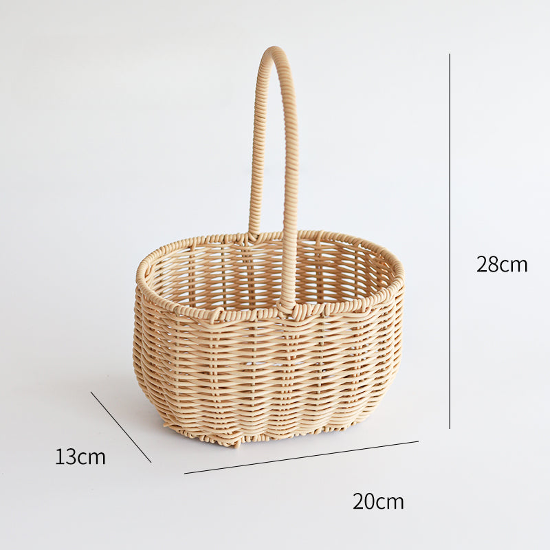 Rattan Basket Flower Bouquet Basket Portable Gift Basket