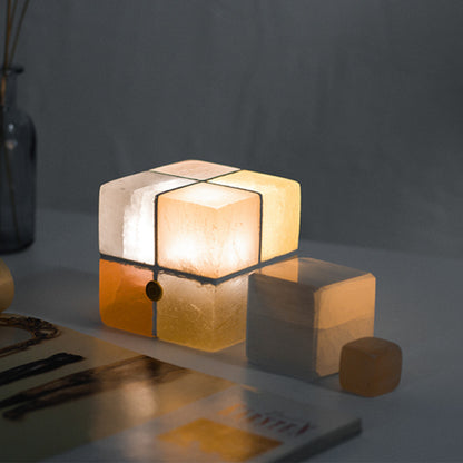 Rubik's Cube Mineral Night Light Sleeping Table Lamp