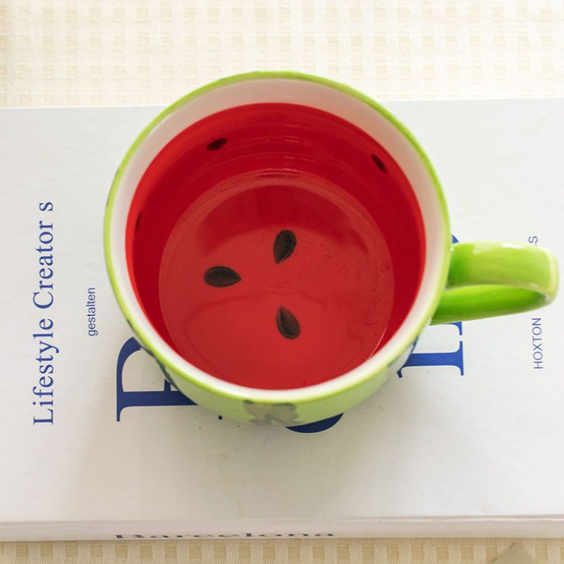 Cute Watermelon Ceramic Cup Fruit Mug Office Coffee Cup