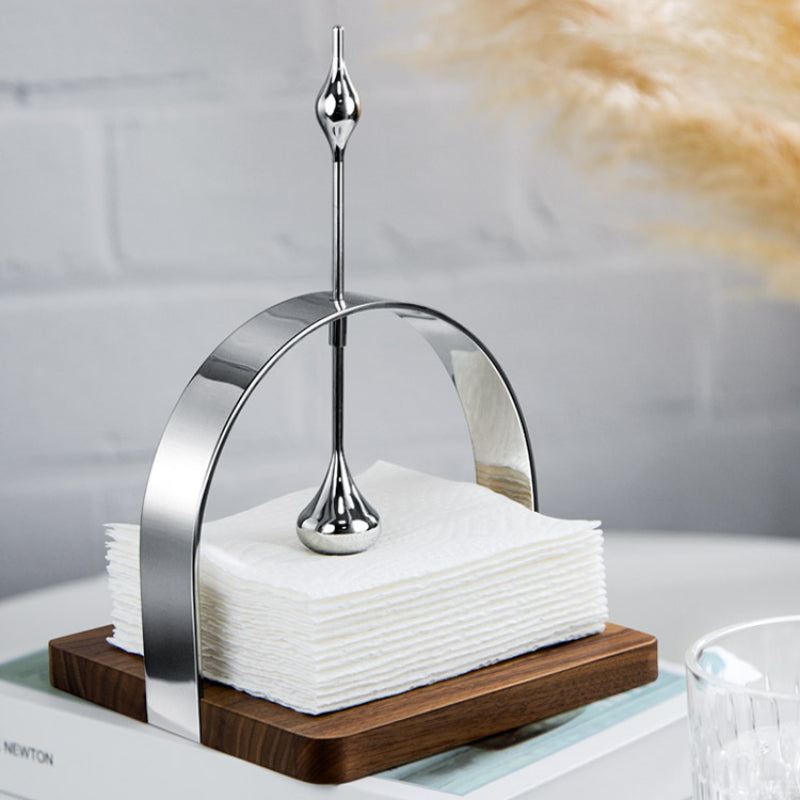 Stainless Steel Napkin Holder Paper Towel Storage Tray Home Decoration