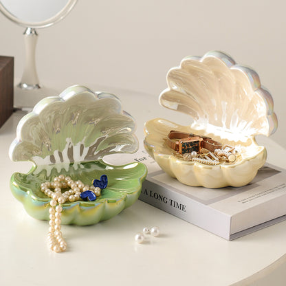 Ceramic Shell Storage Box Jewelry Storage Home Decoration